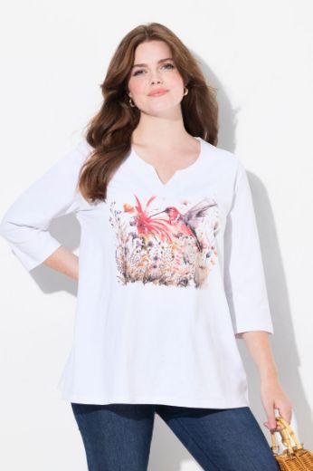 Moda za polnejše Majica 3/4 rukava A kroja plus velikost, xxl, Ulla Popken in Johann Popken (JP1880)
