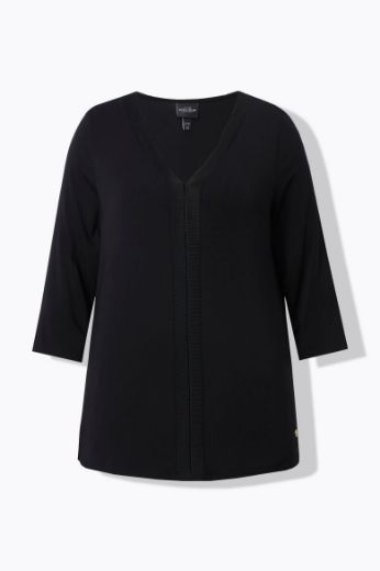 Moda za polnejše Majica 3/4 rukava V ovratnika plus velikost, xxl, Ulla Popken in Johann Popken (JP1880)