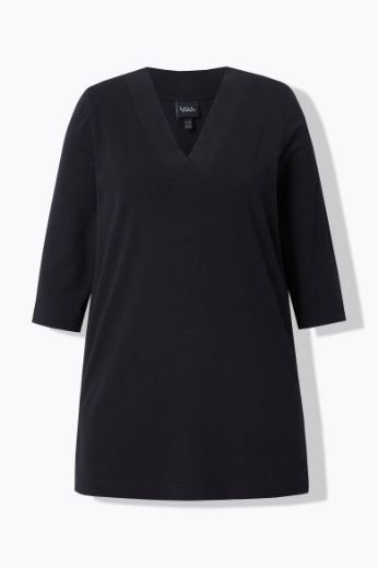 Moda za polnejše Majica duži model V ovratnika plus velikost, xxl, Ulla Popken in Johann Popken (JP1880)