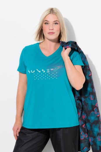Moda za polnejše Majica funkcionalna kratkih rukava V ovratnika plus velikost, xxl, Ulla Popken in Johann Popken (JP1880)