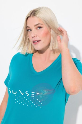 Moda za polnejše Majica funkcionalna kratkih rukava V ovratnika plus velikost, xxl, Ulla Popken in Johann Popken (JP1880)