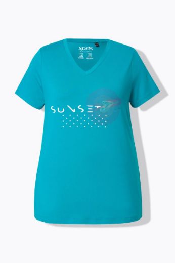 Moda za polnejše Majica funkcionalna kratkih rukava V ovratnika plus velikost, xxl, Ulla Popken in Johann Popken (JP1880)
