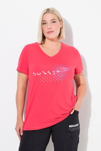 Moda za polnejše Majica funkcionalna kratkih rukava V ovratnika plus velikost, xxl, Ulla Popken in Johann Popken (JP1880)
