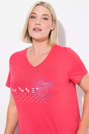 Moda za polnejše Majica funkcionalna kratkih rukava V ovratnika plus velikost, xxl, Ulla Popken in Johann Popken (JP1880)