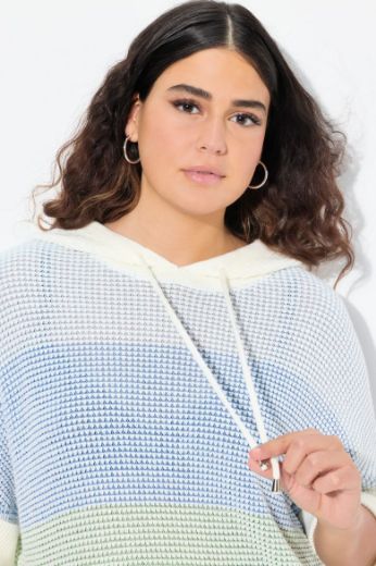 Moda za polnejše Pulover kratkih rukava s kapuljačom plus velikost, xxl, Ulla Popken in Johann Popken (JP1880)