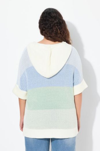 Moda za polnejše Pulover kratkih rukava s kapuljačom plus velikost, xxl, Ulla Popken in Johann Popken (JP1880)