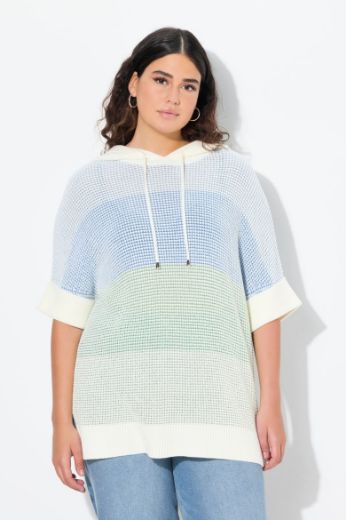 Moda za polnejše Pulover kratkih rukava s kapuljačom plus velikost, xxl, Ulla Popken in Johann Popken (JP1880)