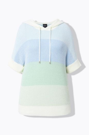 Moda za polnejše Pulover kratkih rukava s kapuljačom plus velikost, xxl, Ulla Popken in Johann Popken (JP1880)