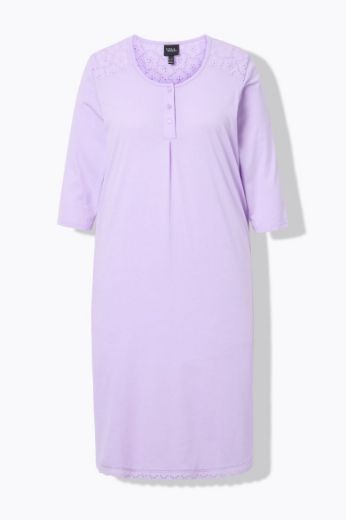 Moda za polnejše Spavaćica 3/4 rukava s gumbićima plus velikost, xxl, Ulla Popken in Johann Popken (JP1880)