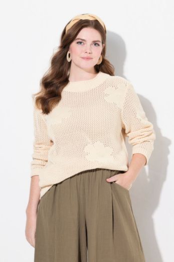Moda za polnejše Pulover cvjetnog motiva plus velikost, xxl, Ulla Popken in Johann Popken (JP1880)