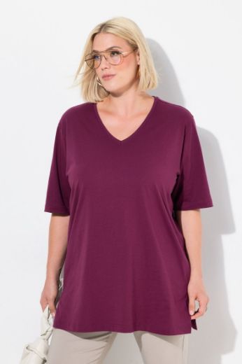 Moda za polnejše Majica V izrez Basic plus velikost, xxl, Ulla Popken in Johann Popken (JP1880)