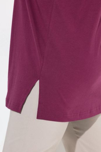 Moda za polnejše Majica V izrez Basic plus velikost, xxl, Ulla Popken in Johann Popken (JP1880)