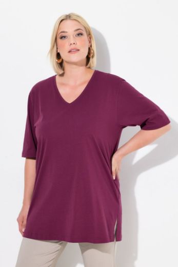 Moda za polnejše Majica V izrez Basic plus velikost, xxl, Ulla Popken in Johann Popken (JP1880)