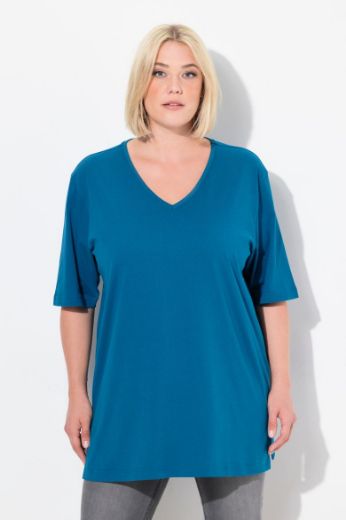 Moda za polnejše Majica V izrez Basic plus velikost, xxl, Ulla Popken in Johann Popken (JP1880)