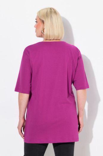 Moda za polnejše Majica V izrez Basic plus velikost, xxl, Ulla Popken in Johann Popken (JP1880)