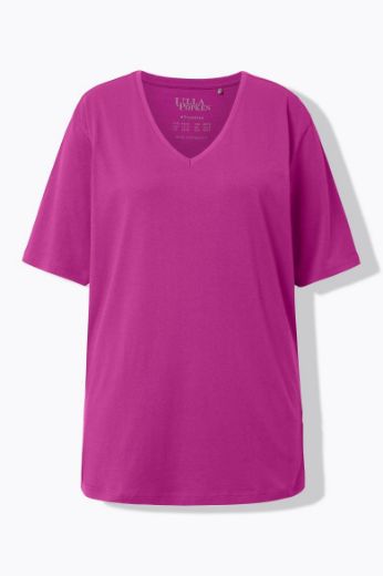 Moda za polnejše Majica V izrez Basic plus velikost, xxl, Ulla Popken in Johann Popken (JP1880)