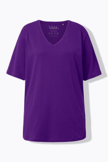 Moda za polnejše Majica V izrez Basic plus velikost, xxl, Ulla Popken in Johann Popken (JP1880)