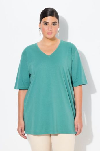 Moda za polnejše Majica V izrez Basic plus velikost, xxl, Ulla Popken in Johann Popken (JP1880)
