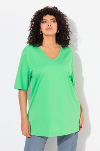 Moda za polnejše Majica V izrez Basic plus velikost, xxl, Ulla Popken in Johann Popken (JP1880)