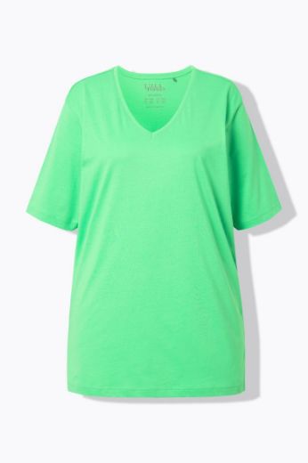 Moda za polnejše Majica V izrez Basic plus velikost, xxl, Ulla Popken in Johann Popken (JP1880)