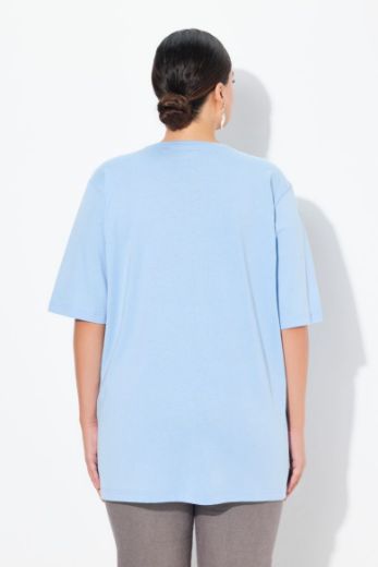 Moda za polnejše Majica V izrez Basic plus velikost, xxl, Ulla Popken in Johann Popken (JP1880)