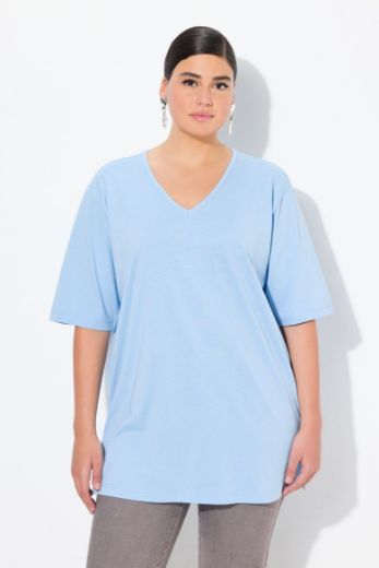 Moda za polnejše Majica V izrez Basic plus velikost, xxl, Ulla Popken in Johann Popken (JP1880)