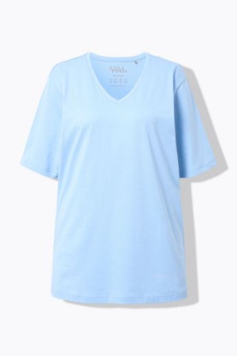 Moda za polnejše Majica V izrez Basic plus velikost, xxl, Ulla Popken in Johann Popken (JP1880)