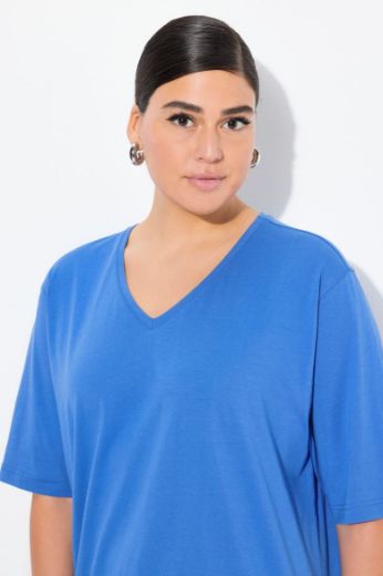 Moda za polnejše Majica V izrez Basic plus velikost, xxl, Ulla Popken in Johann Popken (JP1880)