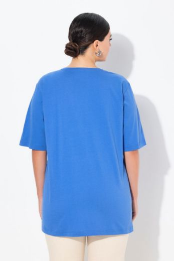 Moda za polnejše Majica V izrez Basic plus velikost, xxl, Ulla Popken in Johann Popken (JP1880)
