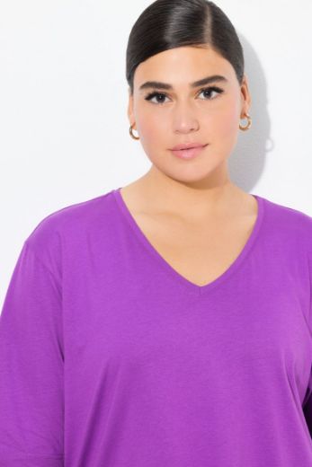 Moda za polnejše Majica V izrez Basic plus velikost, xxl, Ulla Popken in Johann Popken (JP1880)