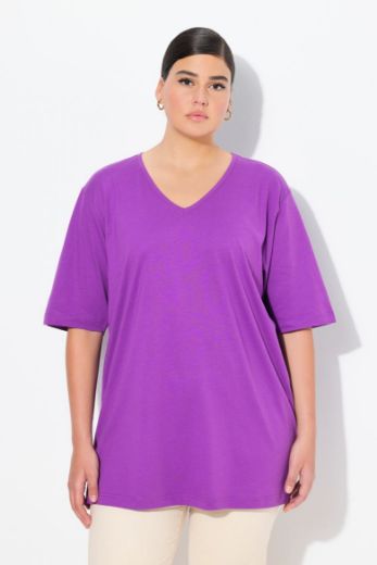 Moda za polnejše Majica V izrez Basic plus velikost, xxl, Ulla Popken in Johann Popken (JP1880)