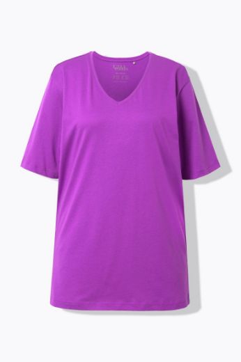Moda za polnejše Majica V izrez Basic plus velikost, xxl, Ulla Popken in Johann Popken (JP1880)