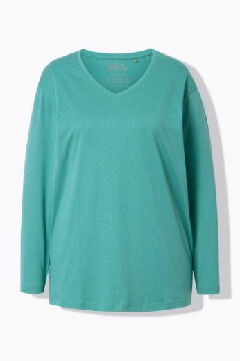 Moda za polnejše Majica Basic dugi rukavi plus velikost, xxl, Ulla Popken in Johann Popken (JP1880)
