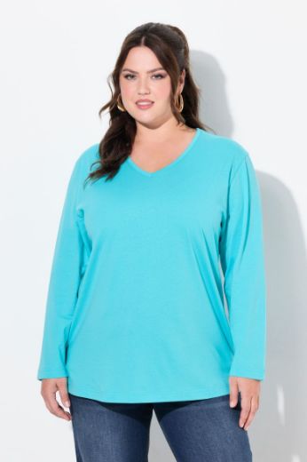 Moda za polnejše Majica Basic dugi rukavi plus velikost, xxl, Ulla Popken in Johann Popken (JP1880)
