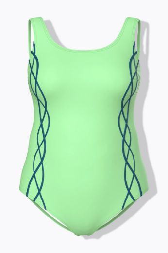 Moda za polnejše Kupaći kostim jednodjelni sportski plus velikost, xxl, Ulla Popken in Johann Popken (JP1880)