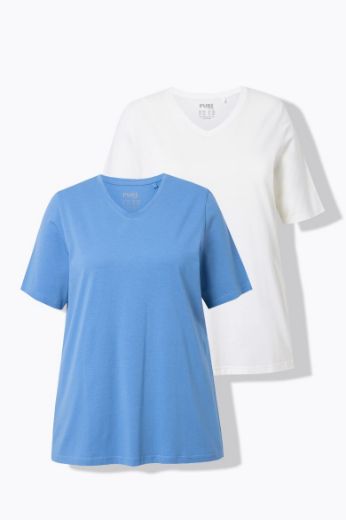 Moda za polnejše Majica 2 komada kratkih rukava plus velikost, xxl, Ulla Popken in Johann Popken (JP1880)