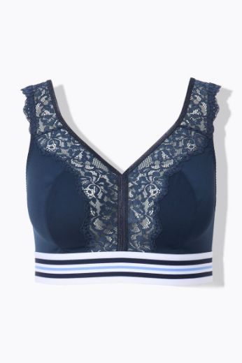 Moda za polnejše Grudnjak sportski minimizer s dodatkom ukrasne čipke plus velikost, xxl, Ulla Popken in Johann Popken (JP1880)