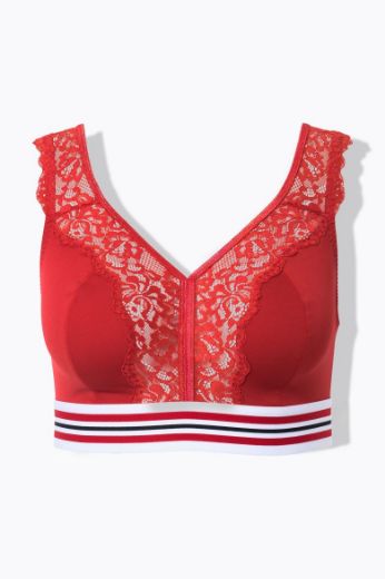 Moda za polnejše Grudnjak sportski minimizer s dodatkom ukrasne čipke plus velikost, xxl, Ulla Popken in Johann Popken (JP1880)
