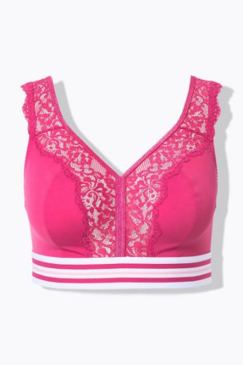 Moda za polnejše Grudnjak sportski minimizer s dodatkom ukrasne čipke plus velikost, xxl, Ulla Popken in Johann Popken (JP1880)