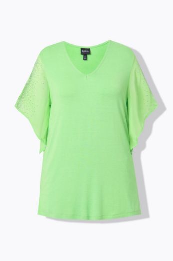Moda za polnejše Bluza svečana s ukrasima na rukavima plus velikost, xxl, Ulla Popken in Johann Popken (JP1880)