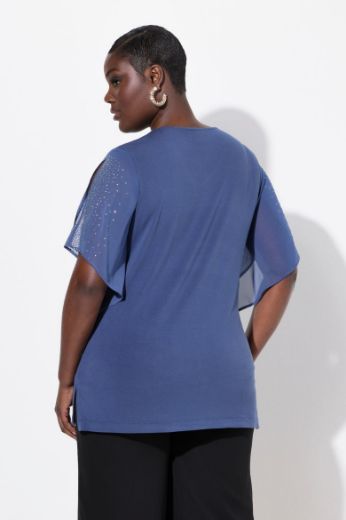 Moda za polnejše Bluza svečana s ukrasima na rukavima plus velikost, xxl, Ulla Popken in Johann Popken (JP1880)