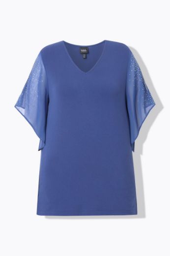 Moda za polnejše Bluza svečana s ukrasima na rukavima plus velikost, xxl, Ulla Popken in Johann Popken (JP1880)
