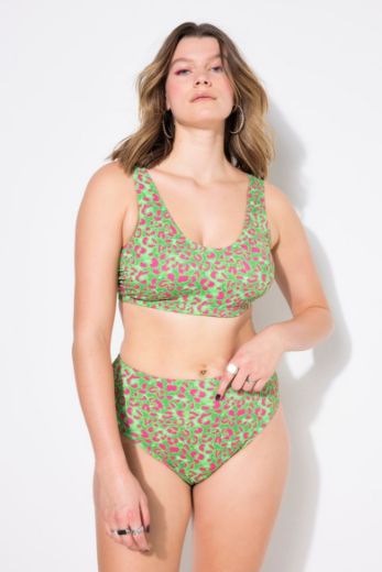Moda za polnejše Kupaći kostim gornji dio s leopard uzorkom plus velikost, xxl, Ulla Popken in Johann Popken (JP1880)