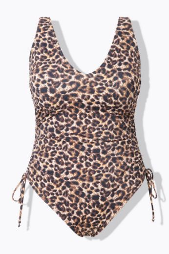 Moda za polnejše Kupaći kostim jednodijelni s leopard uzorkom plus velikost, xxl, Ulla Popken in Johann Popken (JP1880)