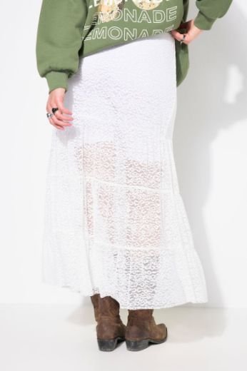 Moda za polnejše Suknja A kroja na volane plus velikost, xxl, Ulla Popken in Johann Popken (JP1880)