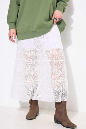 Moda za polnejše Suknja A kroja na volane plus velikost, xxl, Ulla Popken in Johann Popken (JP1880)