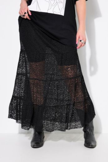 Moda za polnejše Suknja A kroja na volane plus velikost, xxl, Ulla Popken in Johann Popken (JP1880)
