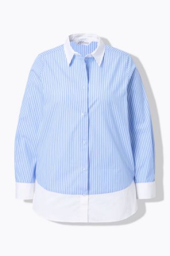 Moda za polnejše Košulja dugih rukava na pruge plus velikost, xxl, Ulla Popken in Johann Popken (JP1880)