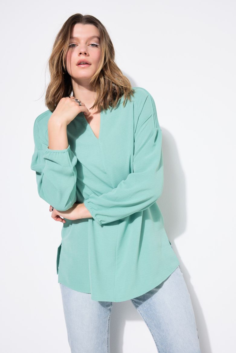 Moda za polnejše Bluza 3/4 rukava A kroja plus velikost, xxl, Ulla Popken in Johann Popken (JP1880)