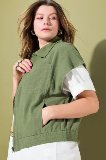 Moda za polnejše Prsluk od mješavine lana plus velikost, xxl, Ulla Popken in Johann Popken (JP1880)